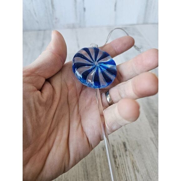 Lollipop sucker candy ornament blue red green vintage lot Xmas tree - Picture 7 of 8